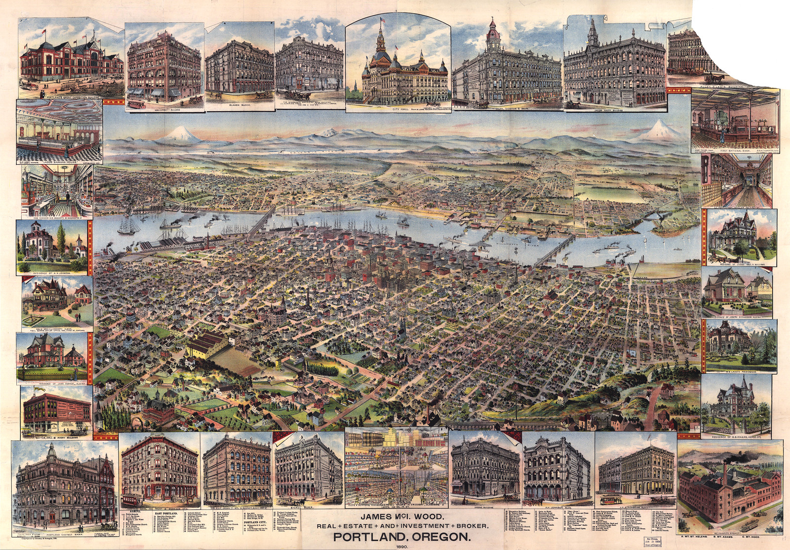 Portland, Oregon, 1879, 1879 — antique map