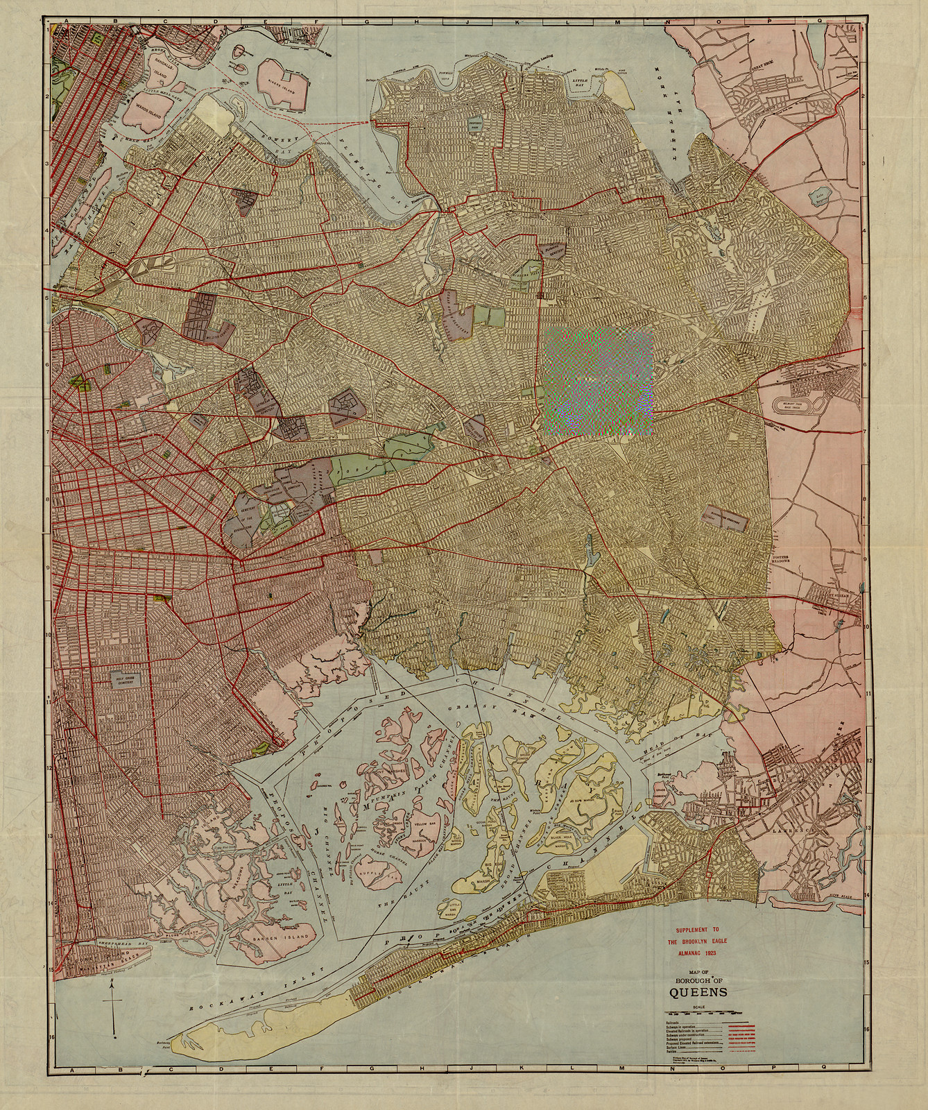 Queens Williams Map & Guide Co A, New York, 1922, 1922 — antique map