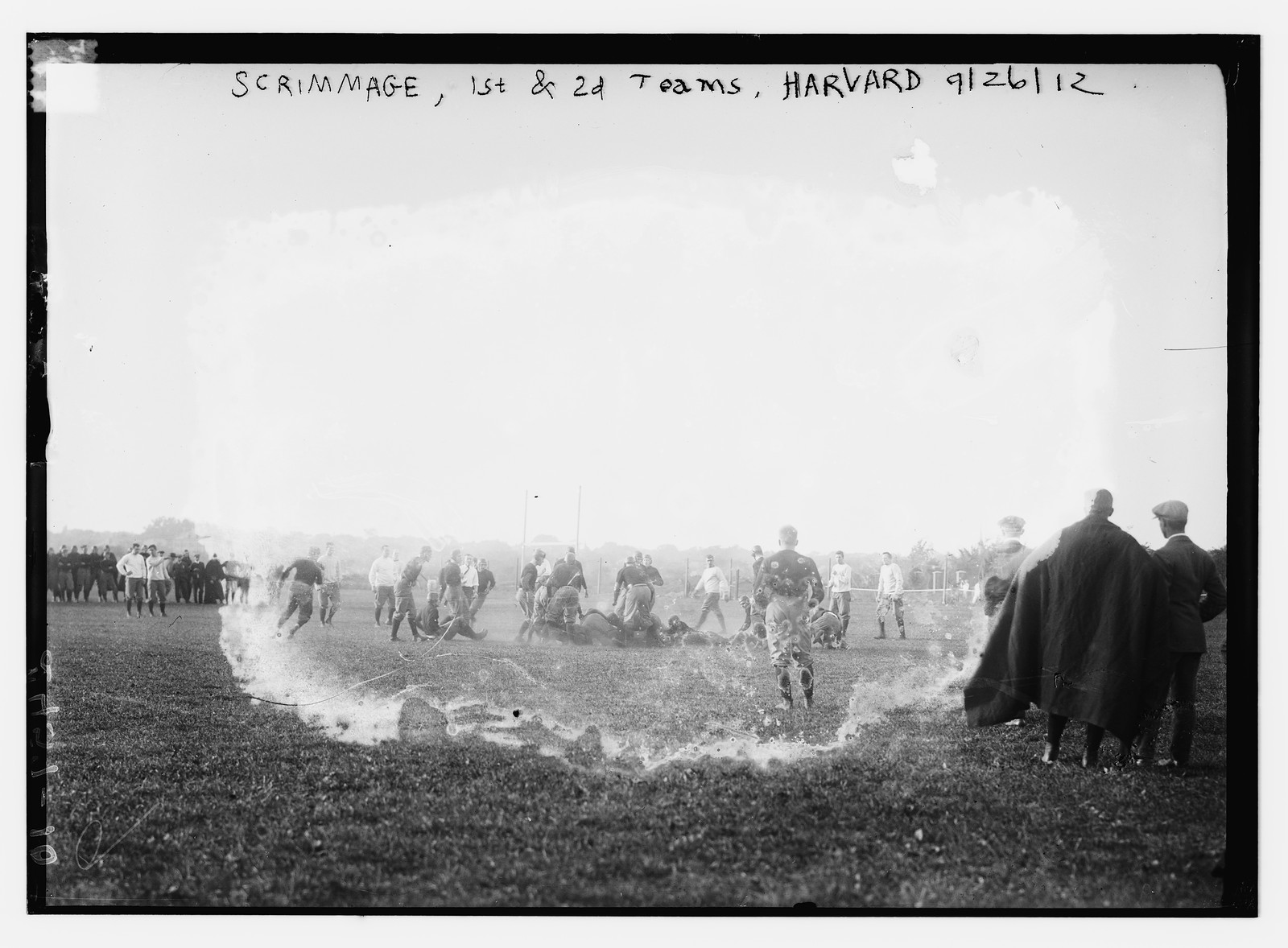 Scrimmage, 1st & 2nd teams, Harvard, 9/26/12, 09/26/1912. — historic photograph