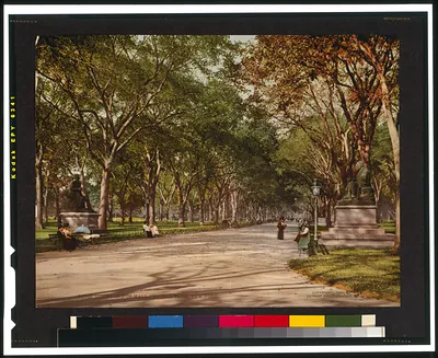 Lower end of mall, Central Park, New York
