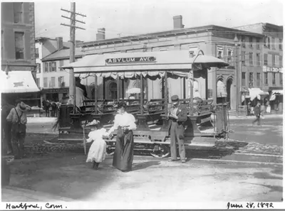 [Street car in Hartford, Conn. June 28, 1892]