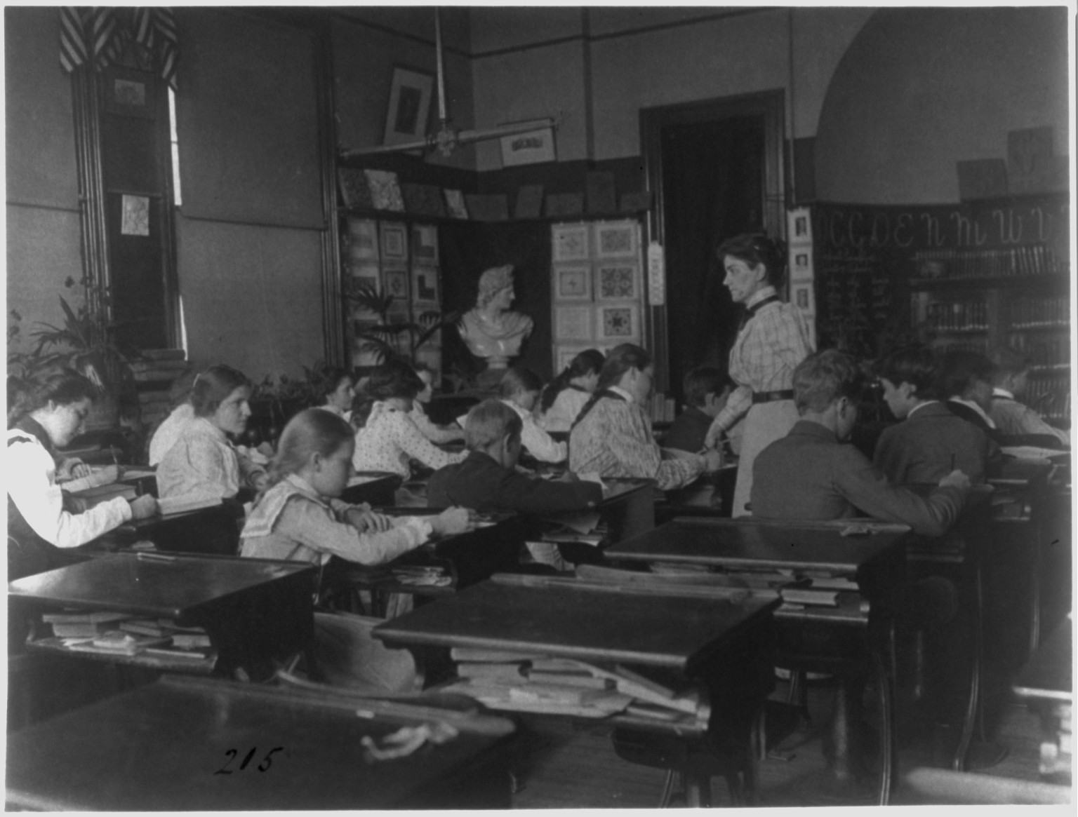 [Classroom with students and teacher, Washington, D.C.], [1899?] — historic photograph