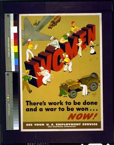 Women: There's work to be done and a war to be won ... Now! See your U.S. Employment Service / Vernon Grant for OWI.