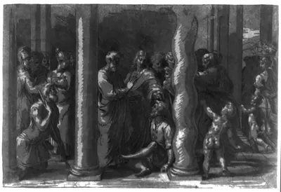 Saints Peter and John curing the sick