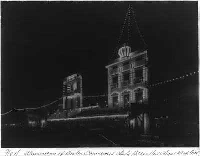 Illuminations of Boston and Commercial Club Buildings, New Orleans, Mardi Gras, 1898
