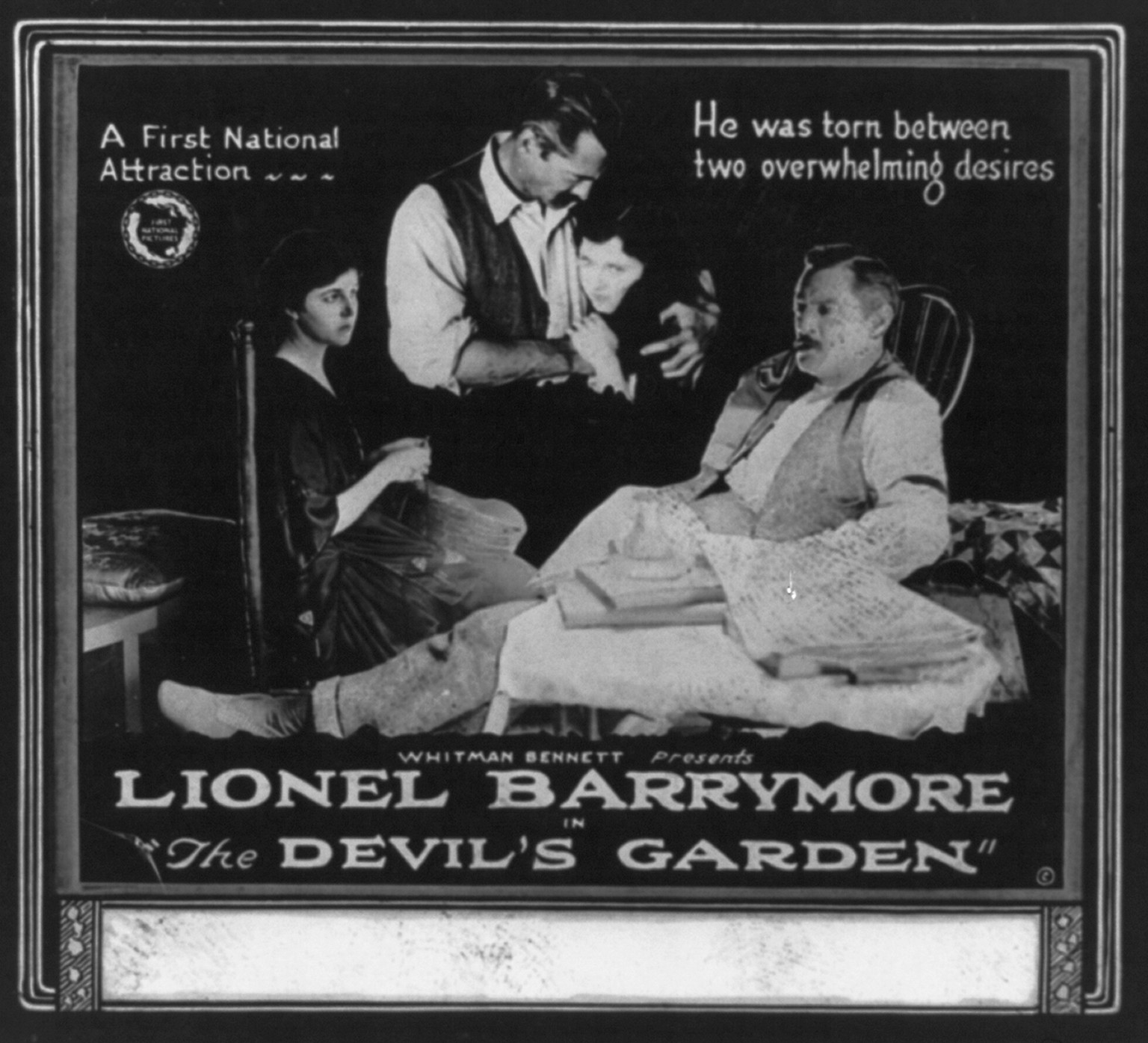 [Motion picture advertisements: The Devil's Garden, starring Lionel Barrymore], c1920. — historic print