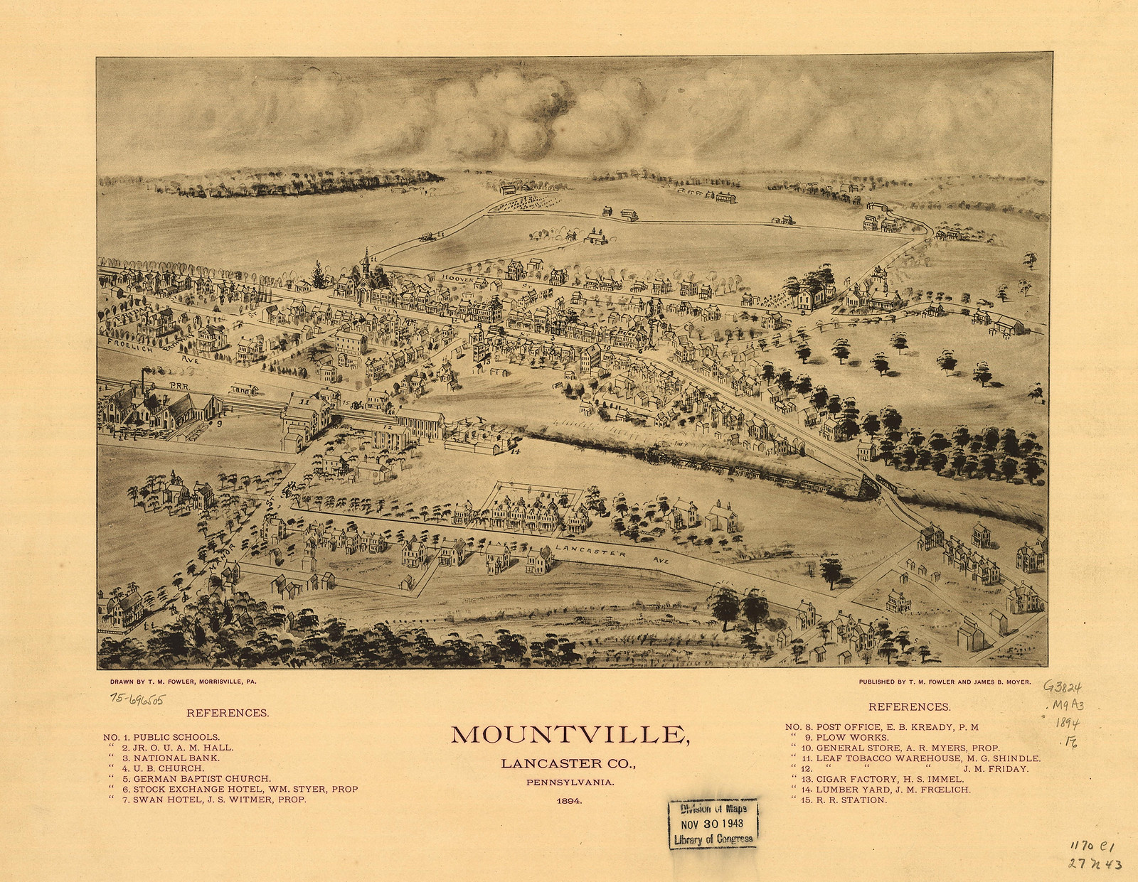 Mountville, Pennsylvania, 1894, 1894 — antique map
