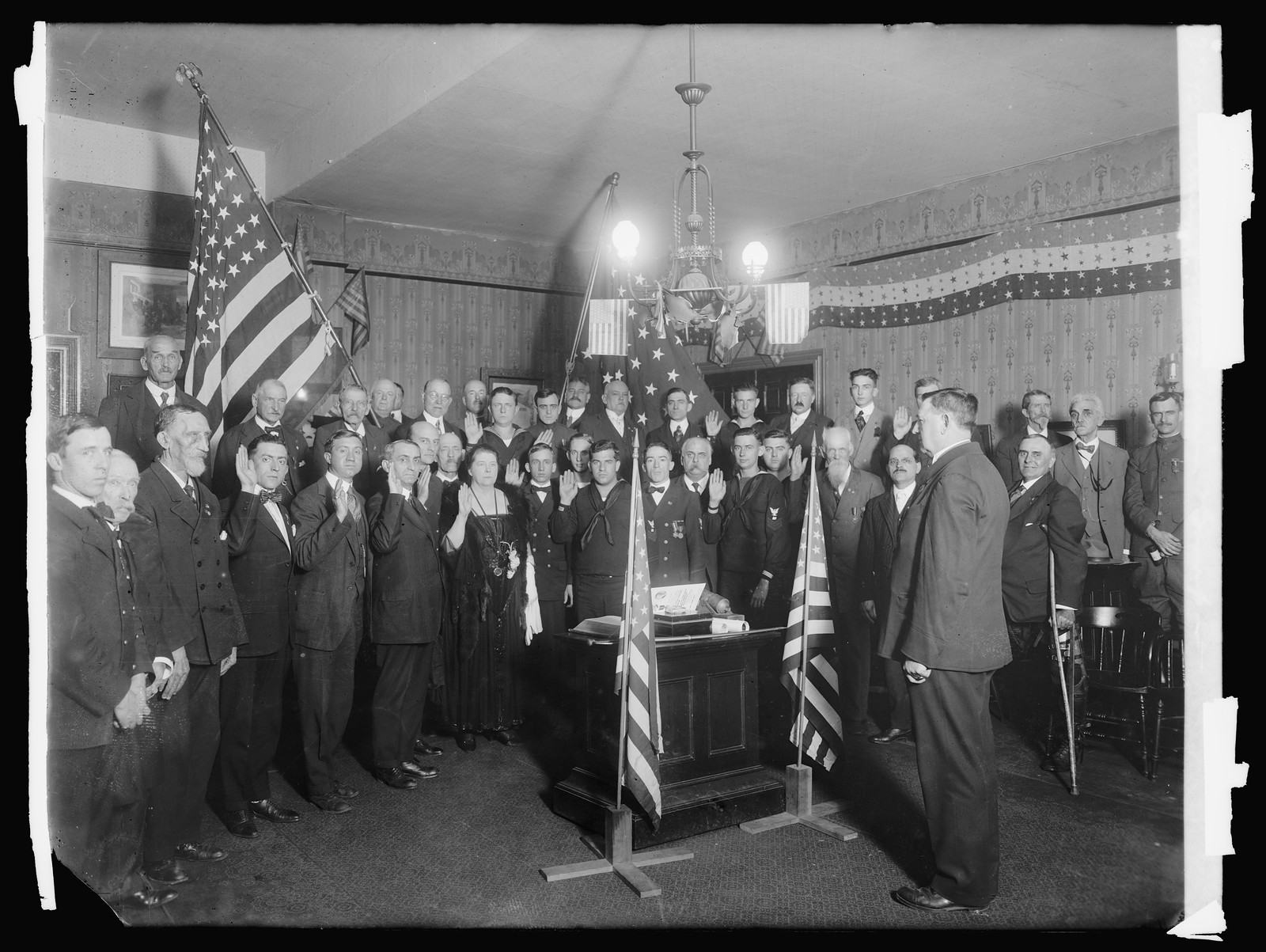 Army & Navy Union group, [between 1918 and 1928] — historic photograph