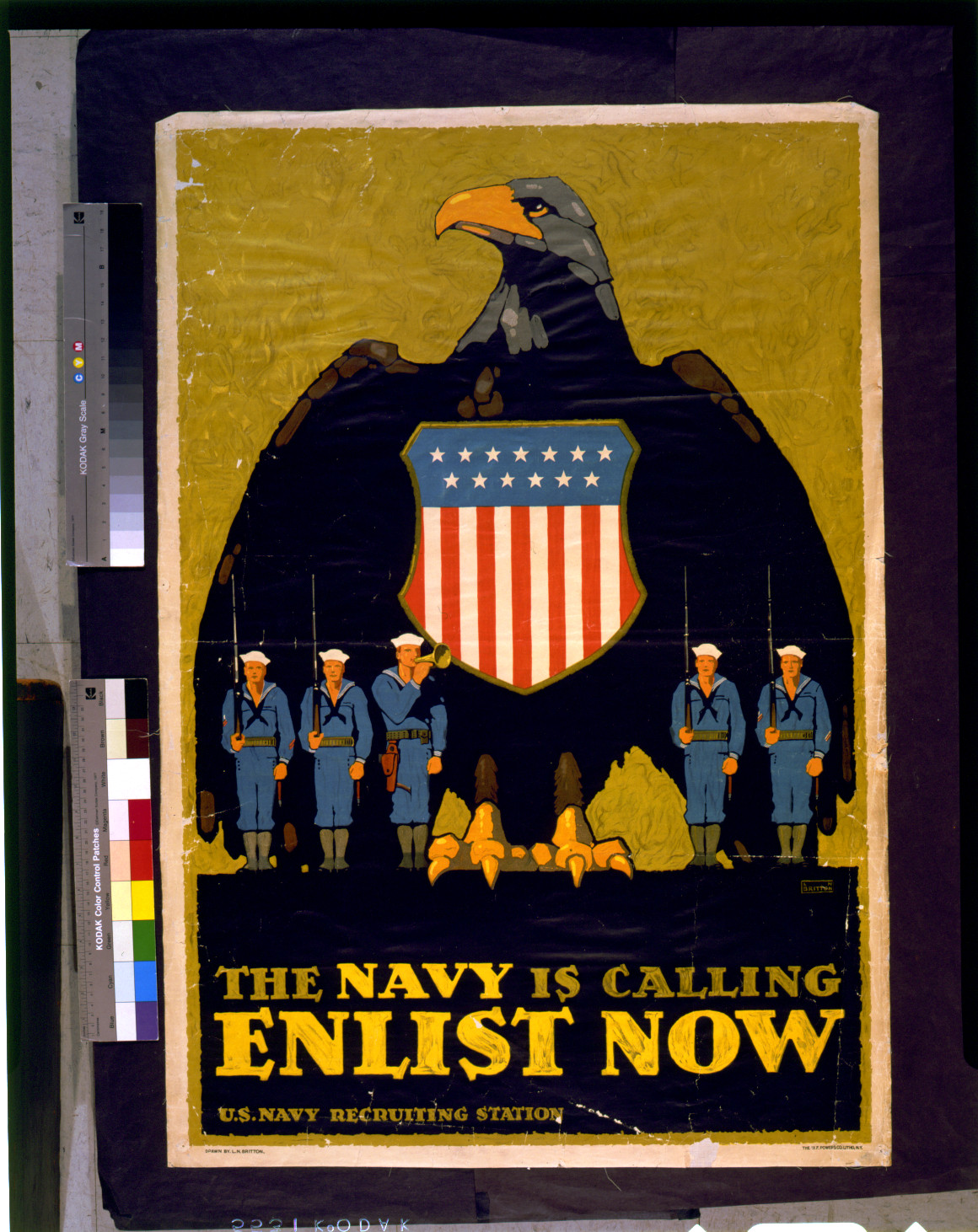 The Navy is calling--Enlist now / L.N. Britton., N.Y. : W.F. Powers Litho. Co., [1917?] — vintage poster