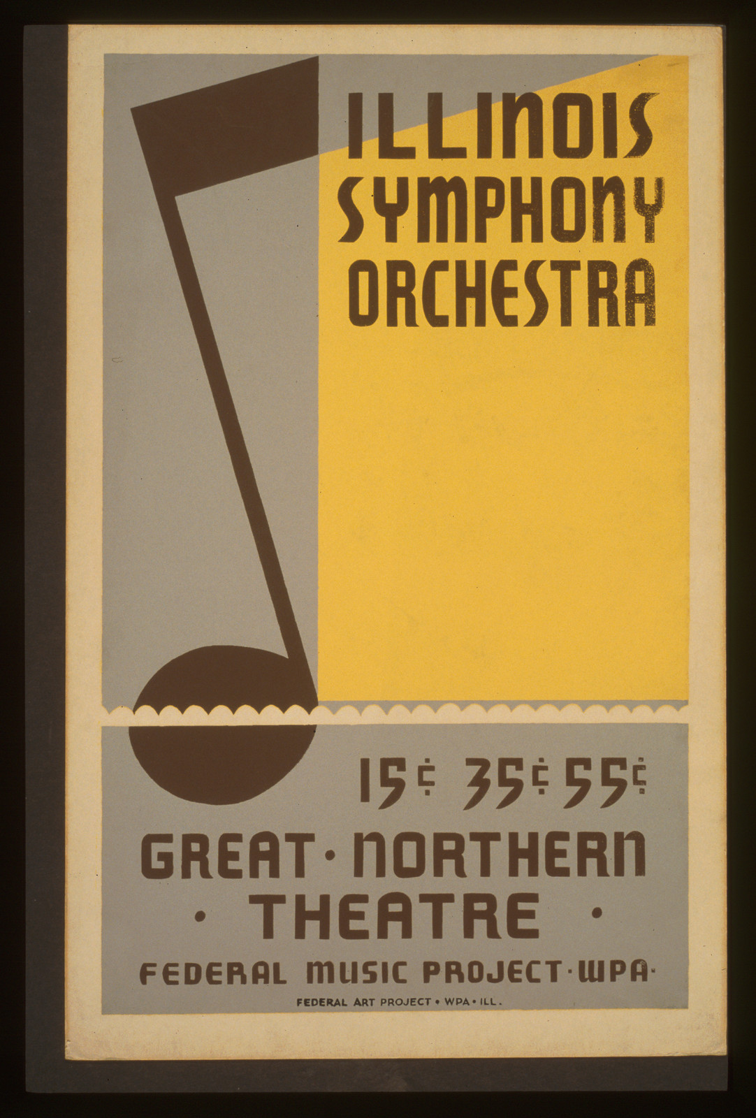 Illinois symphony orchestra, 1937 — vintage poster