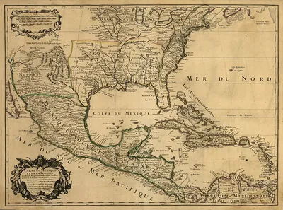 Carte du Mexique et de la Floride, 1703 map