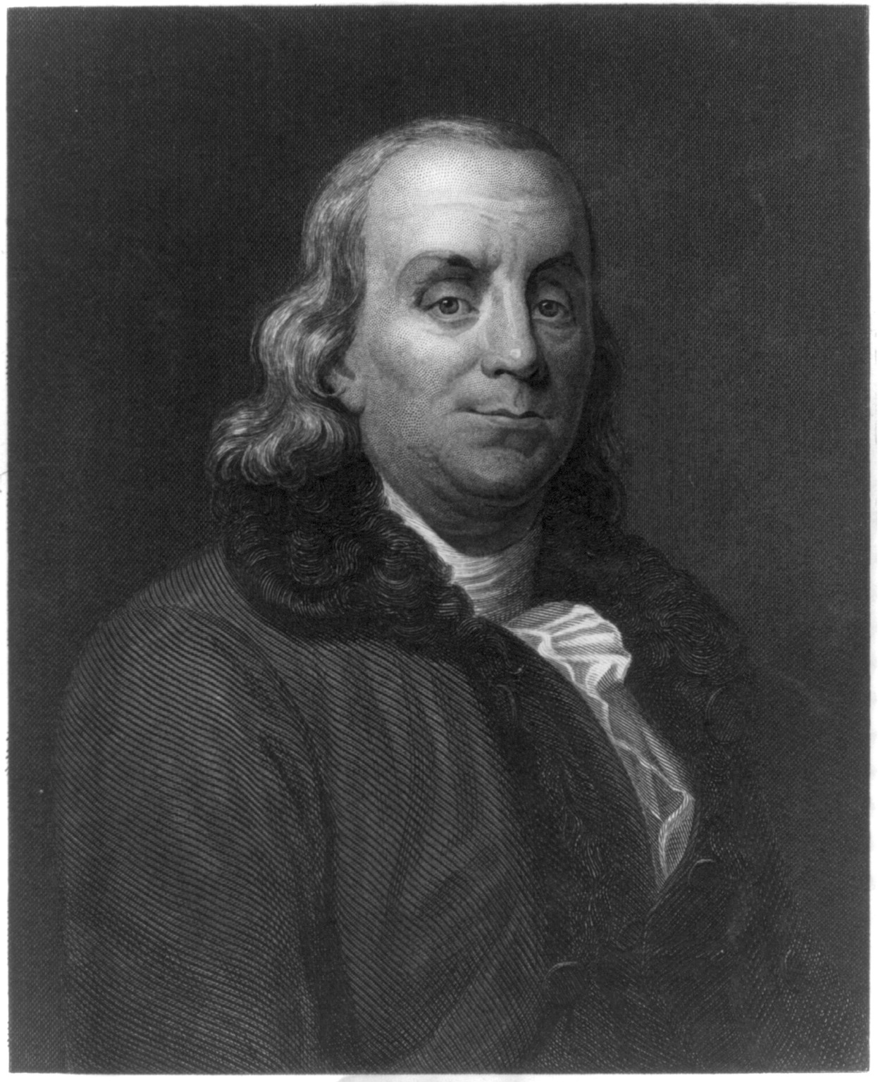 Benjamin Franklin, 1706-1790, [no date recorded on caption card] — antique engraving