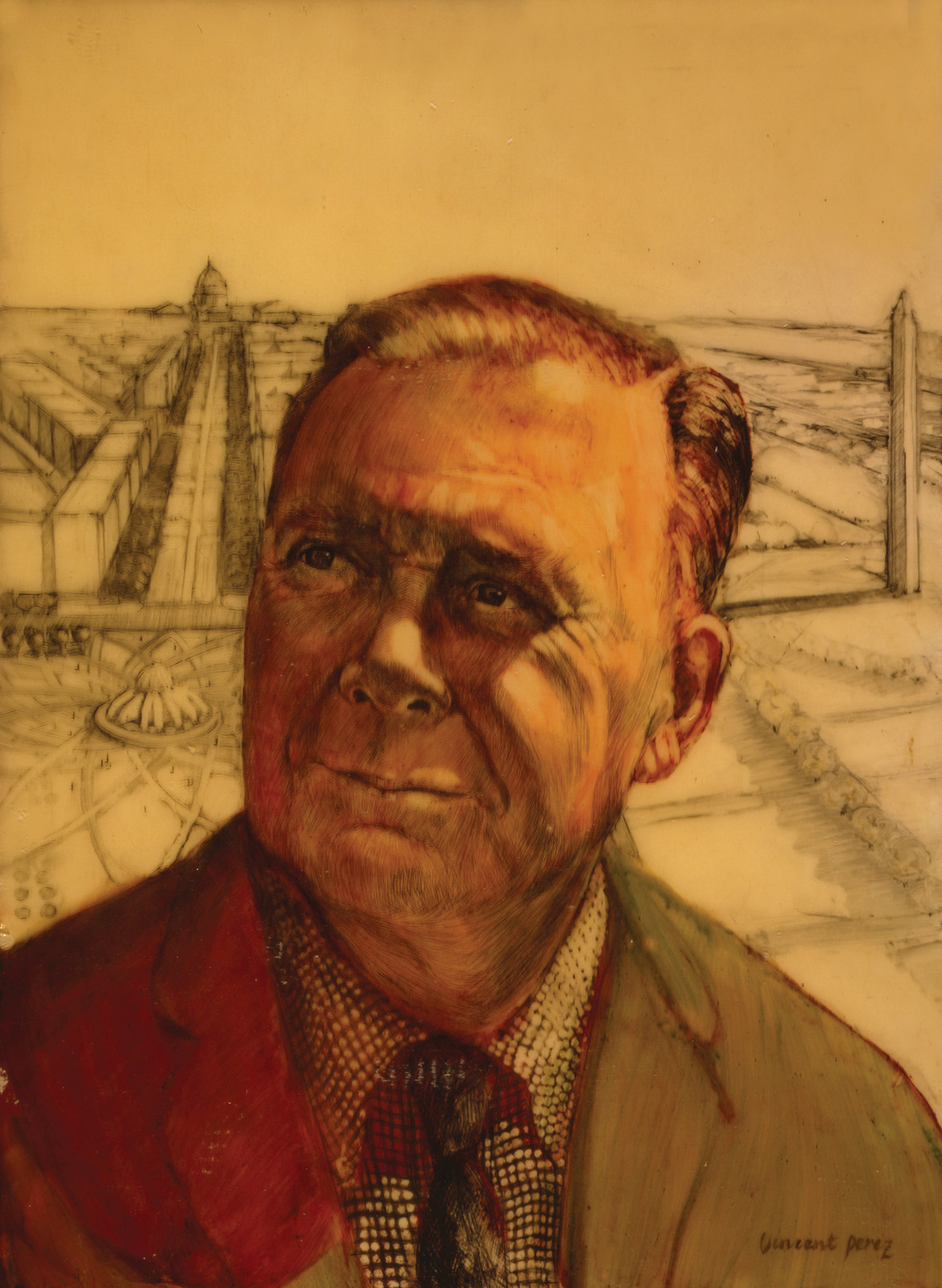 Portrait of Nathaniel Owings, 1964 — historic image