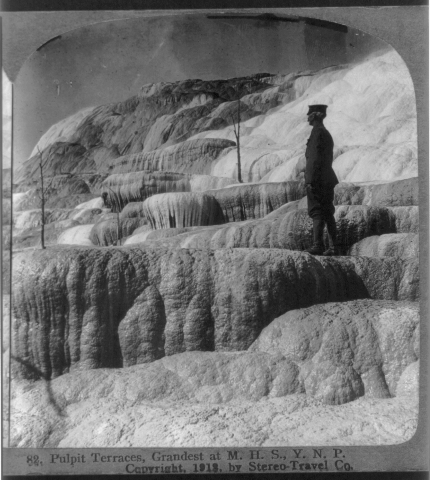 Pulpit Terraces, Grandest Mammoth Hot Springs, Yellowstone National Park, c1912 Nov. 20. — historic photograph