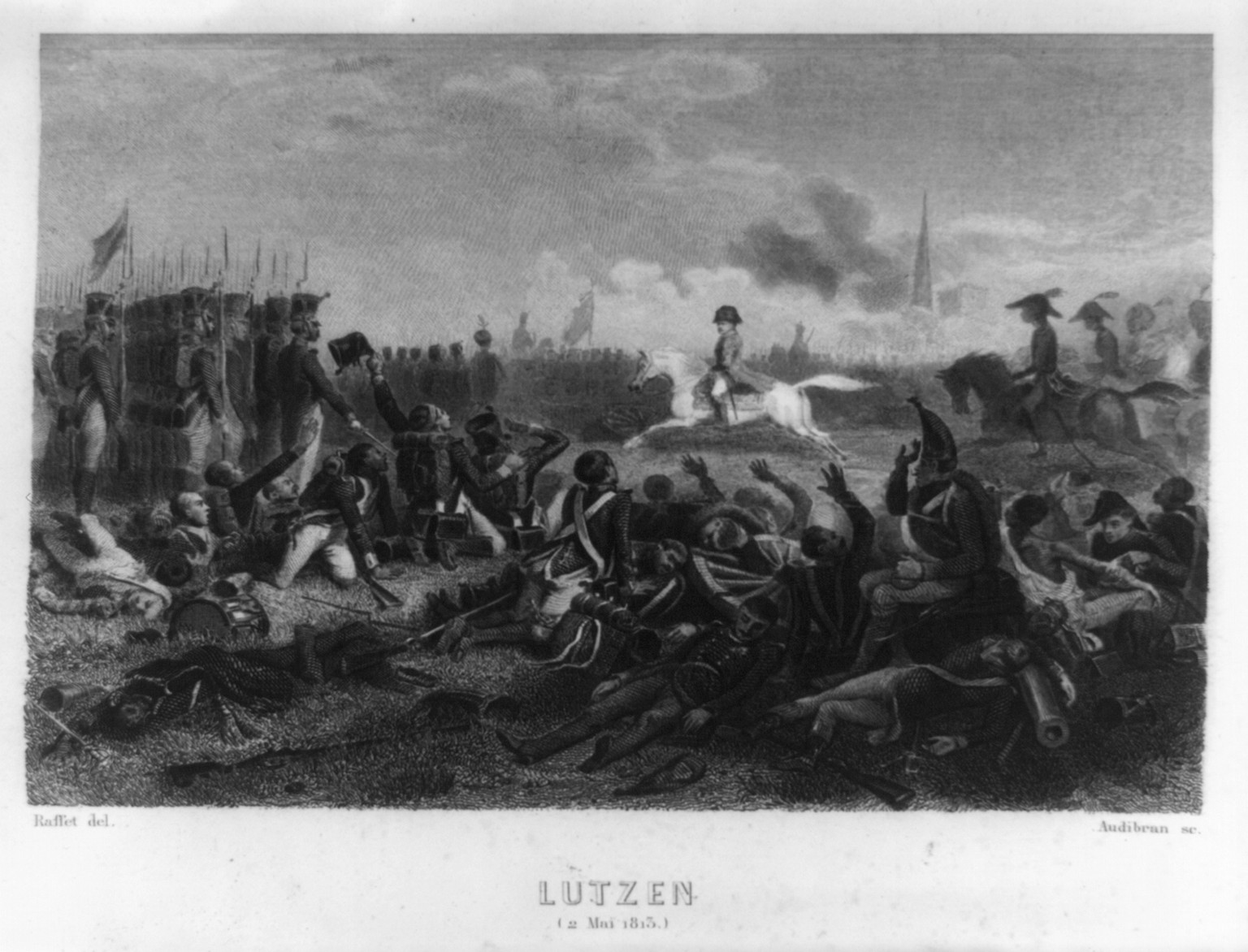 Lutzen, [no date recorded on caption card] — antique engraving