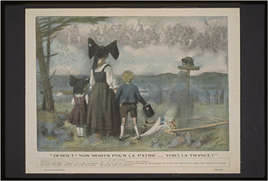 Debout! Nos morts pour la patrie . . . voici la France!, 1914 — vintage poster