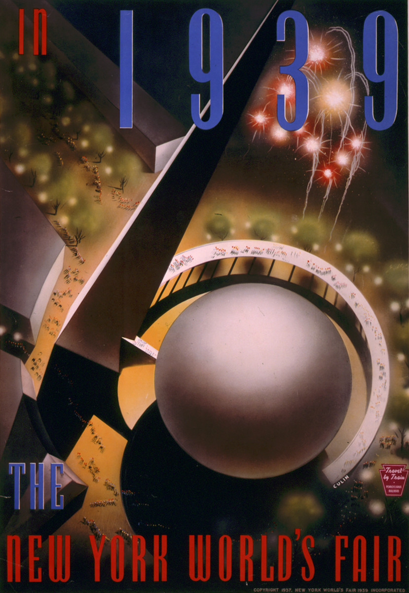 In 1939 the New York World's Fair / Culin., [New York]: Pennsylvania Railroad, 1937. — vintage poster