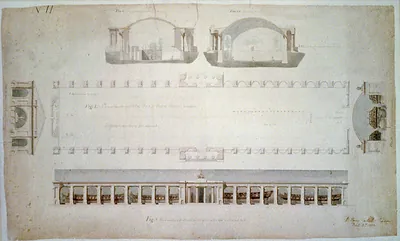 [Navy yard (Dry Dock and Naval Arsenal") Washington D.C. Dry dock plan and arsenal elevation]"