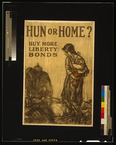 Hun or home? Buy more Liberty Bonds / Raleigh.