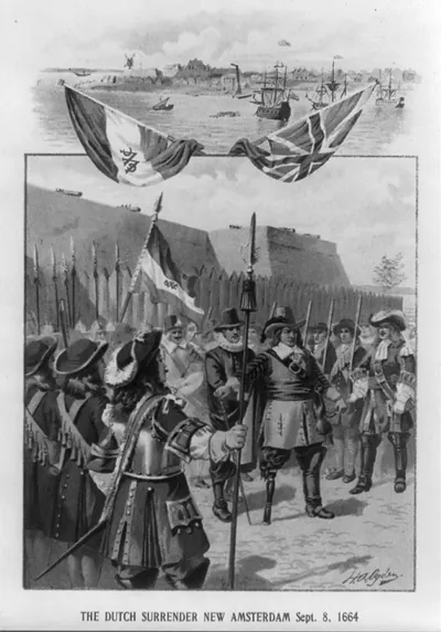 The Dutch surrender New Amsterdam, Sept. 8, 1664