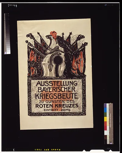 Ausstellung Bayerischer Kriegsbeute zu gunsten des Roten Kreuzes / SvF.