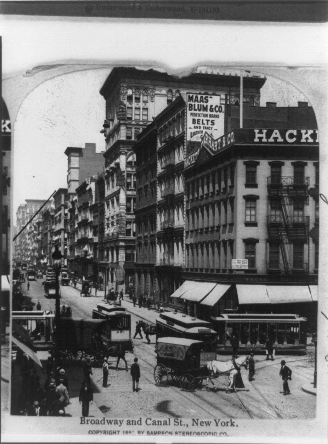 Broadway and Canal St., New York, c1899. — historic photograph