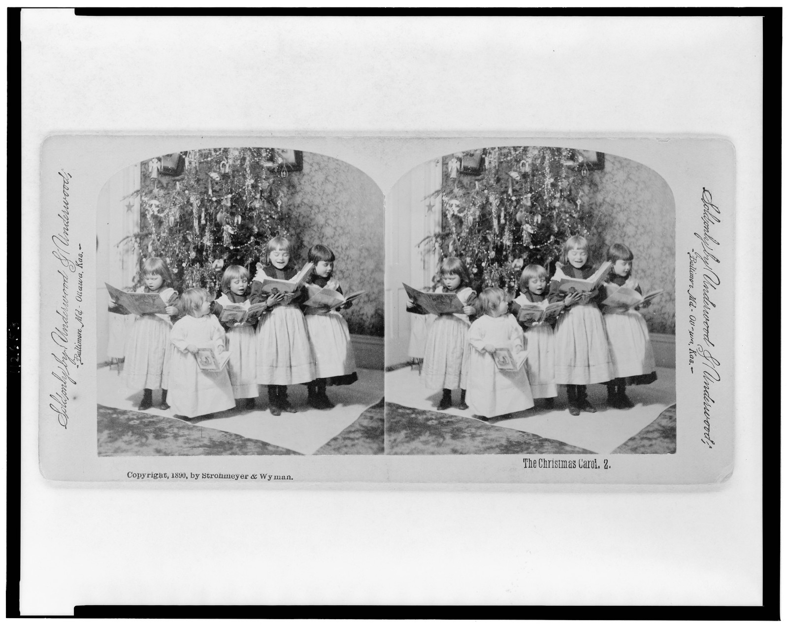 The Christmas carol, Baltimore, Md. : Underwood & Underwood, c1890. — historic photograph
