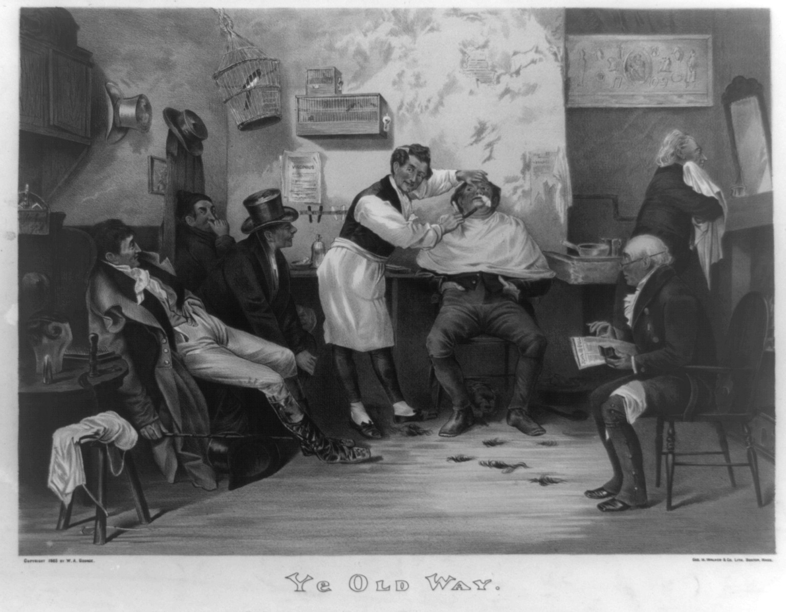 Ye old way / Geo. H. Walker & Co. lith., Boston, Mass., c1885. — antique lithograph
