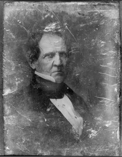 [Winfield Scott, head-and-shoulders portrait, head three-quarters to the right, eyes front, in civilian dress]