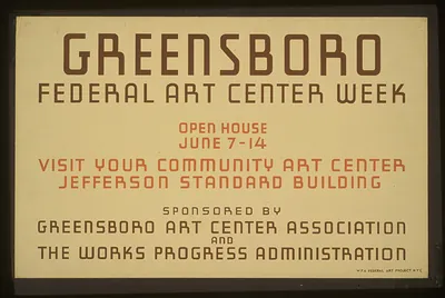 Greensboro Federal Art Center week Open house June 7-14 (S) Visit your community art ce