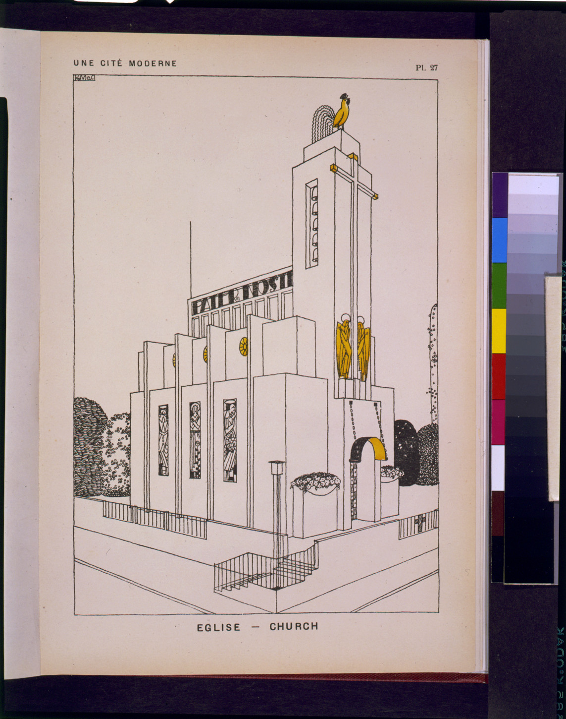 Église - church / RMS., London : Benn Brothers Ltd., [1922] — antique lithograph
