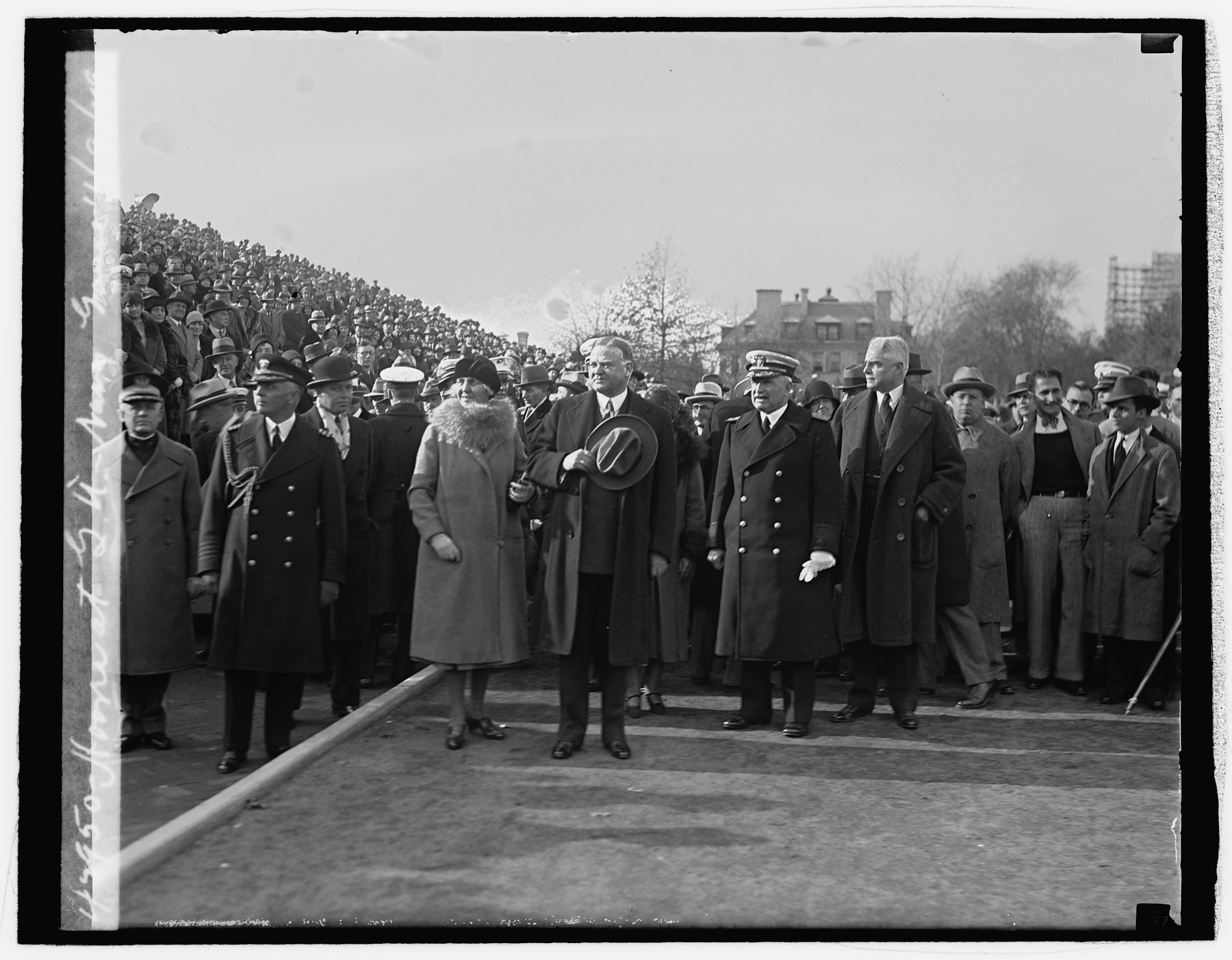 Hoover at G.U. - Navy game, 11/9/29, [19]29 November 9. — historic photograph