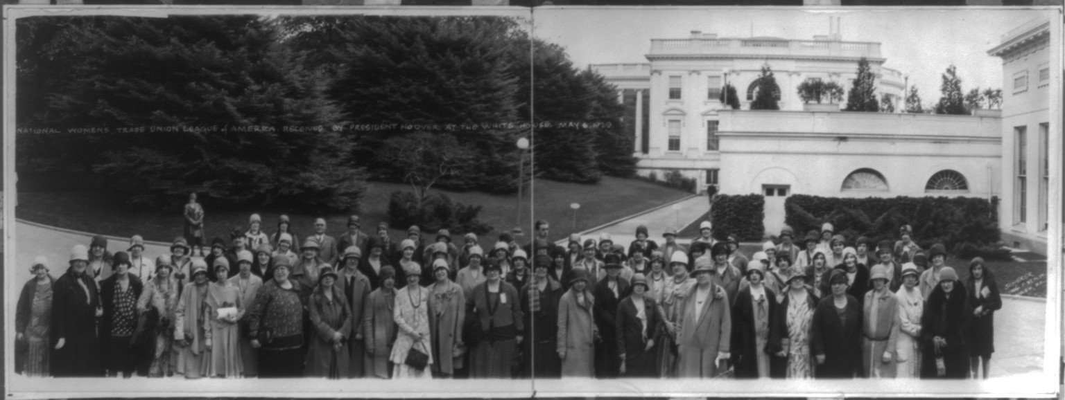 Natonal Women's Trade Union League of America. Received by President Hoover at the White House — historic photograph