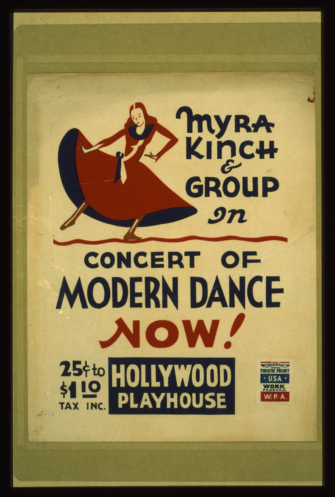 Myra Kinch & group in concert of modern dance now!, 1936 — vintage poster