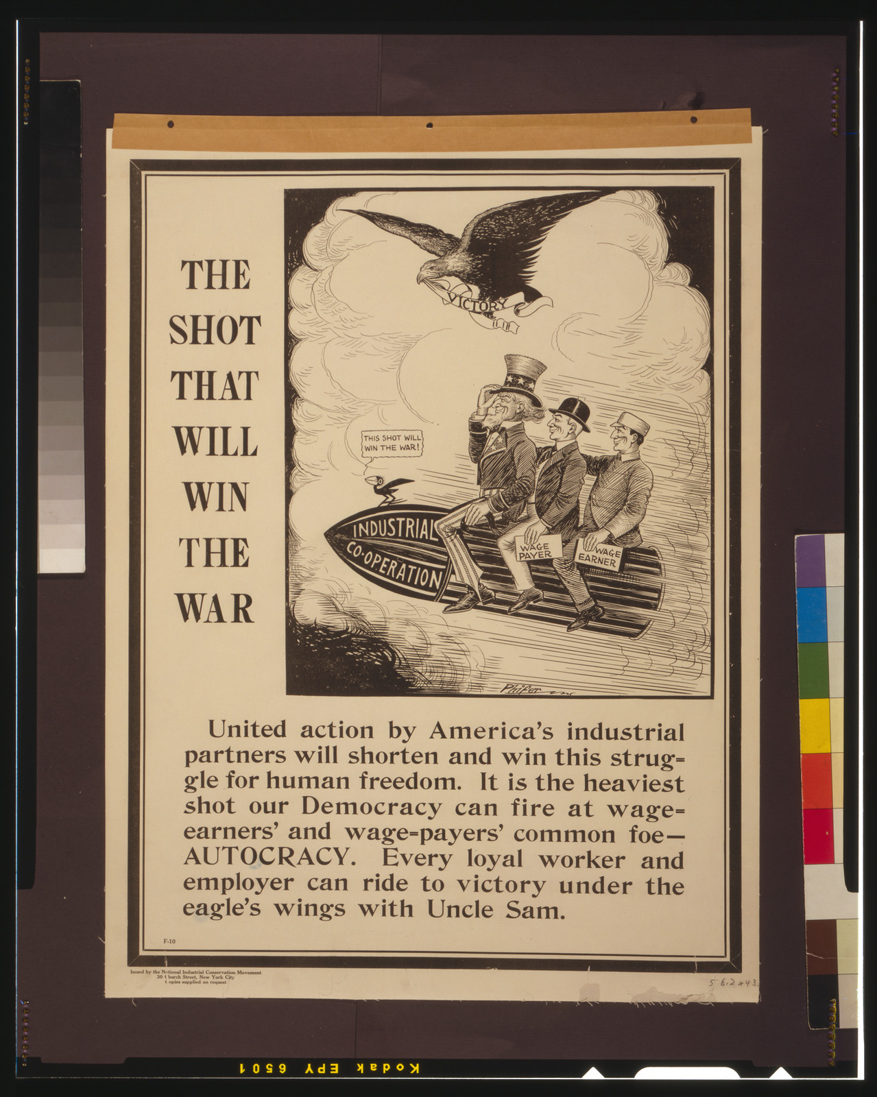 The shot that will win the war / Phifer., [1917] — vintage poster