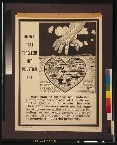 The hand that threatens our industrial life American industry - the heart of the nation / Phifer.