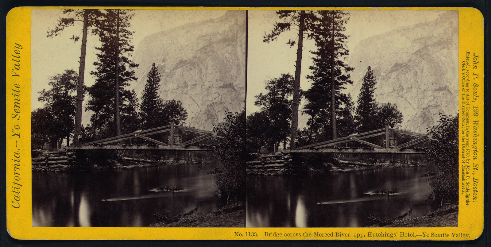 Bridge across the Merced River, Yo Semite Valley — historic image