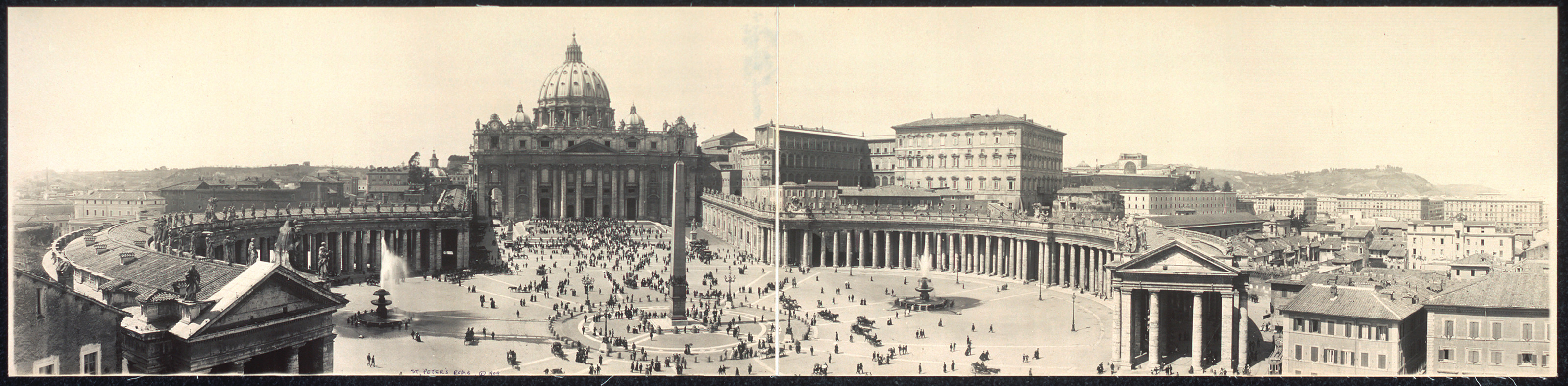 Piazza St. Peters, Rome, Italy, 1909, 1909 — historic image