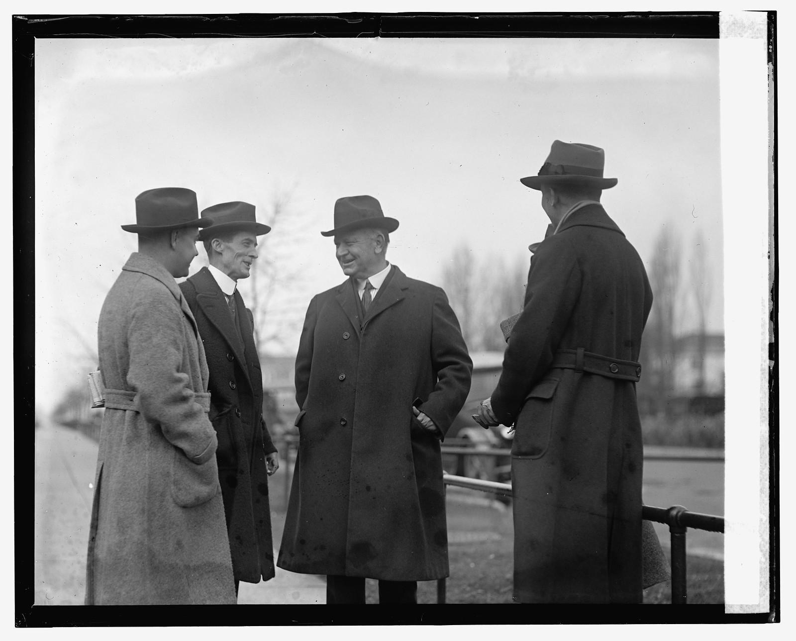 Denby & newspaper men, 2/18/24, [19]24 February 18. — historic photograph