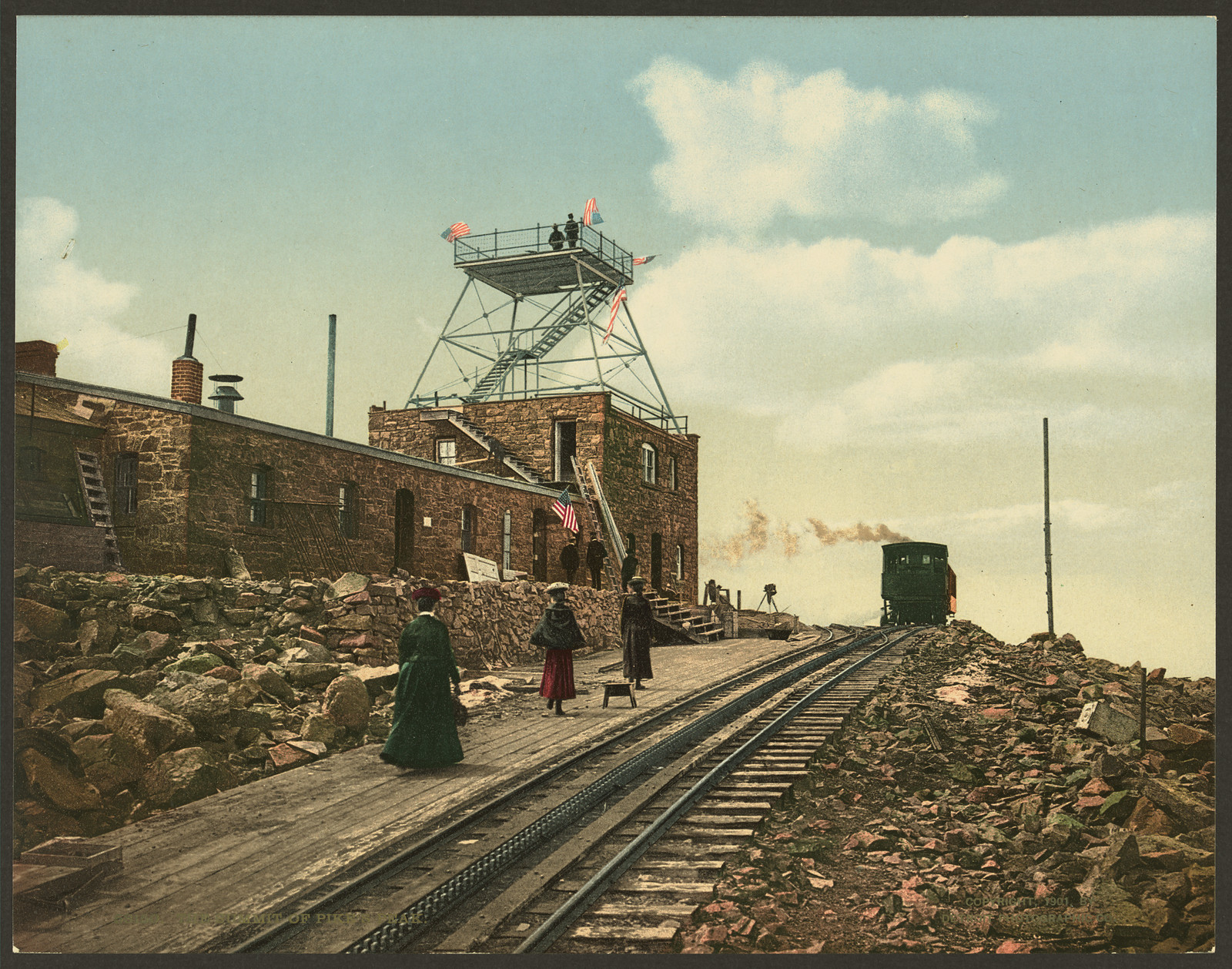 Summit of Pikes Peak, c1919. — historic photograph