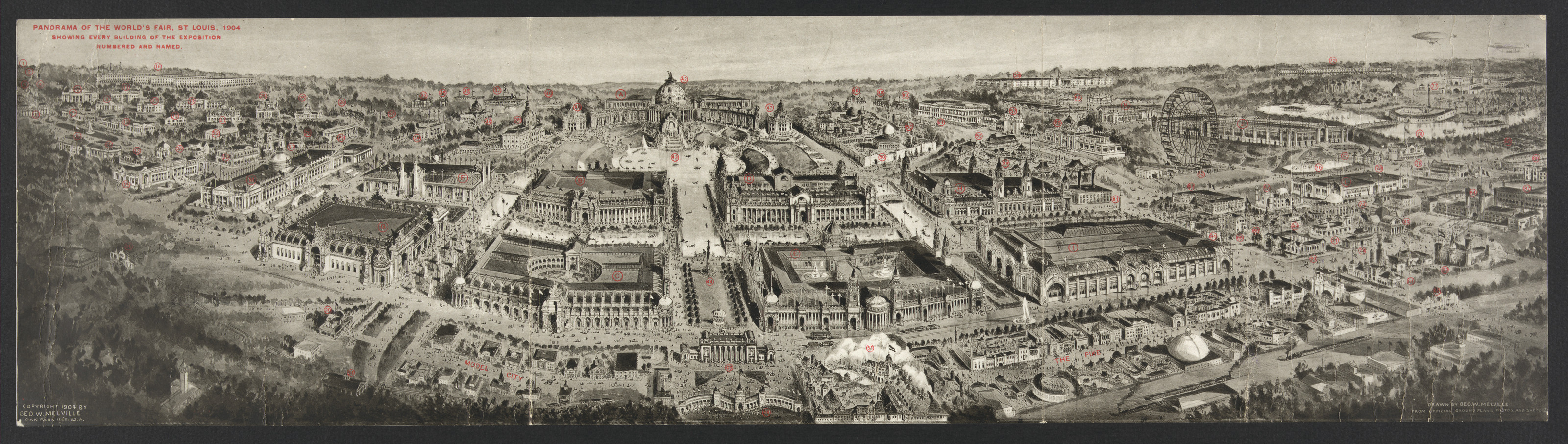 Panorama of the World's Fair, St. Louis, 1904 — historic image