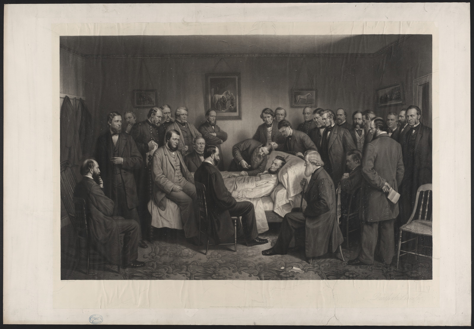 Death of Lincoln / painted and engraved by A.H. Ritchie, N.V., c1875. — historic print
