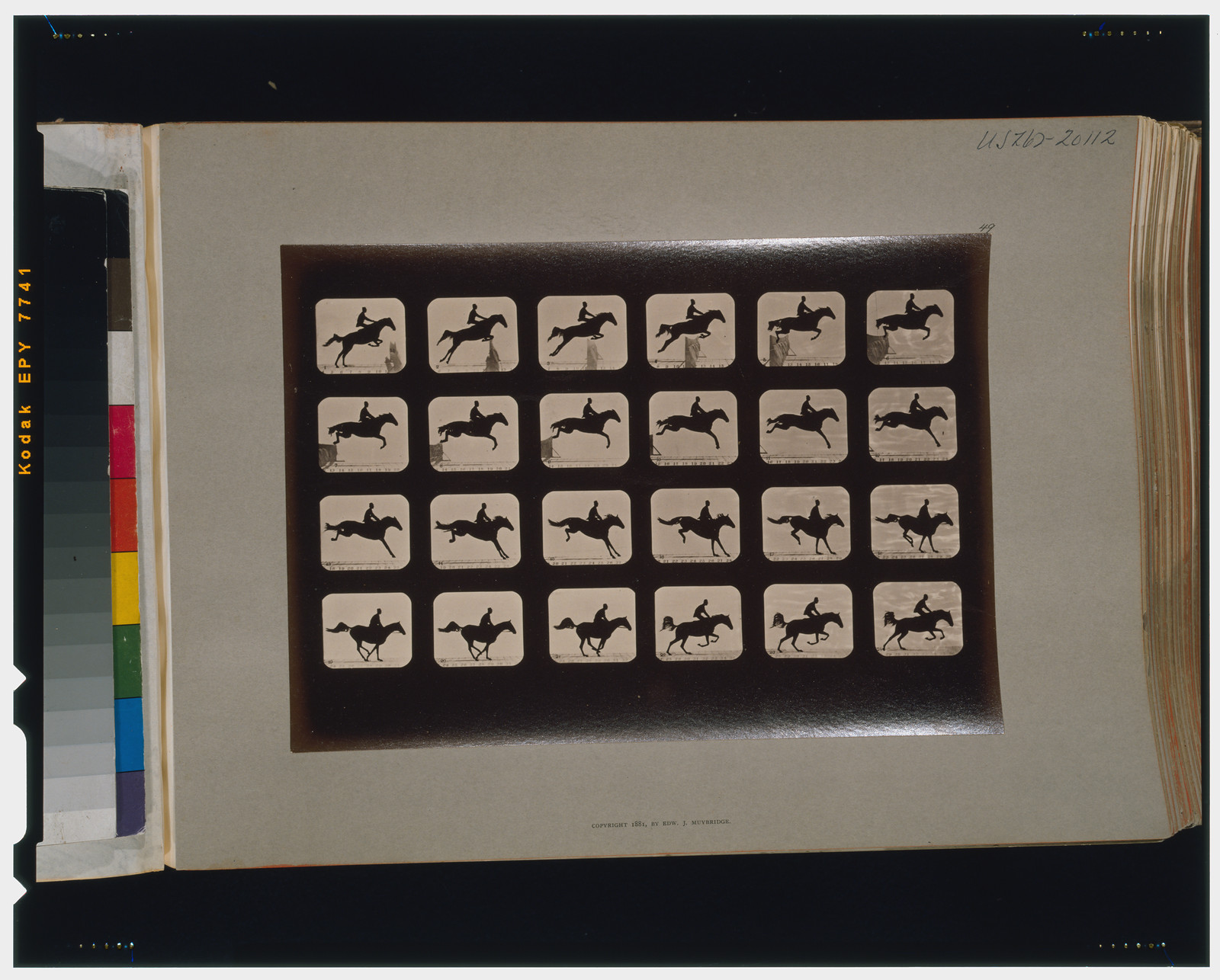 Horses. Leaping a 3 ft. 6 hurdle, [San Francisco] : Muybridge, c1881. — historic photograph