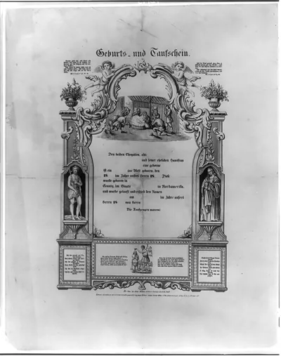 Geburts und Taufschein