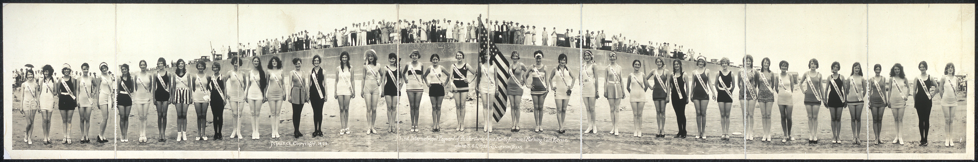 9th Ann Bathing Girl Revue Galveston, Texas, 1928, 1928 — historic image