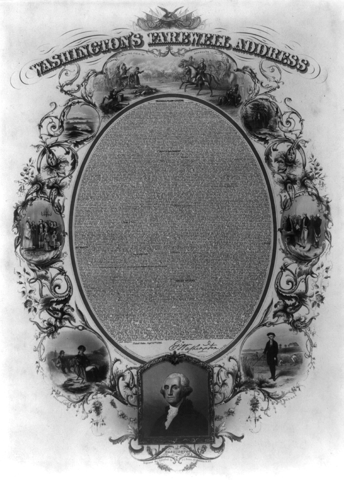 Washington's farewell address, [no date recorded on shelflist card] — historic print