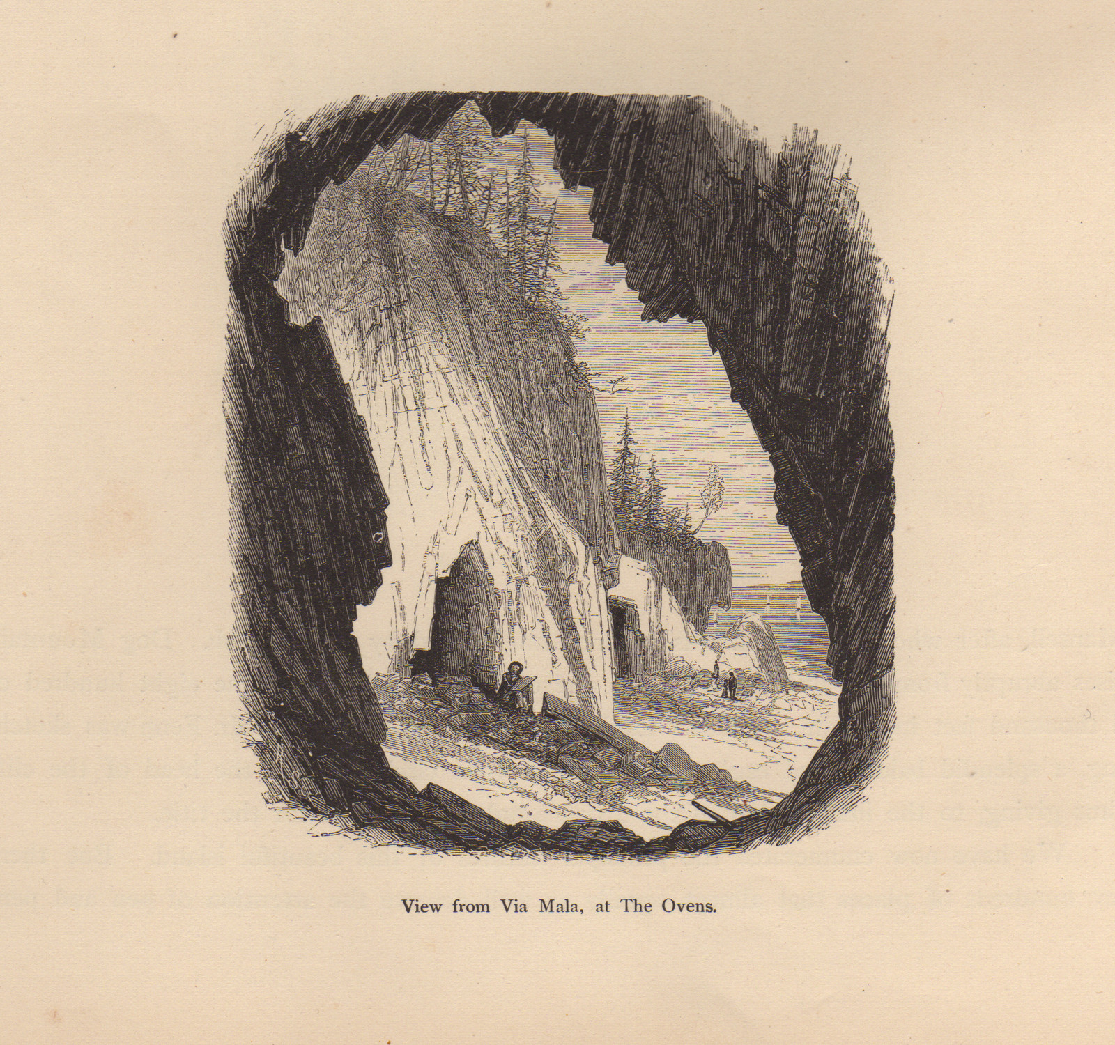 View from Via Mala, at The Ovens — historic image