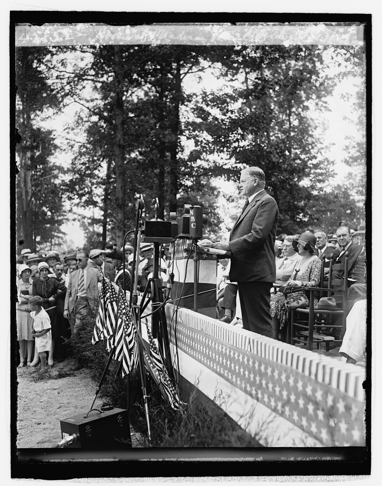 Hoover at Madison, Va., celebration, 8/17/29, [19]29 August 17. — historic photograph