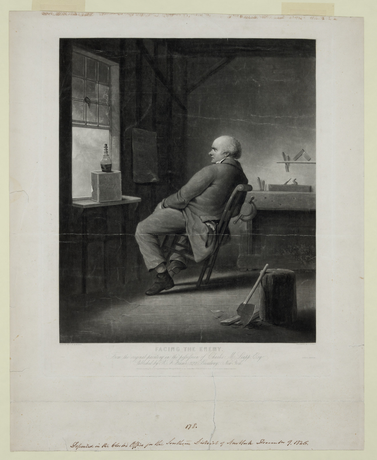 facing the enemy — historic image