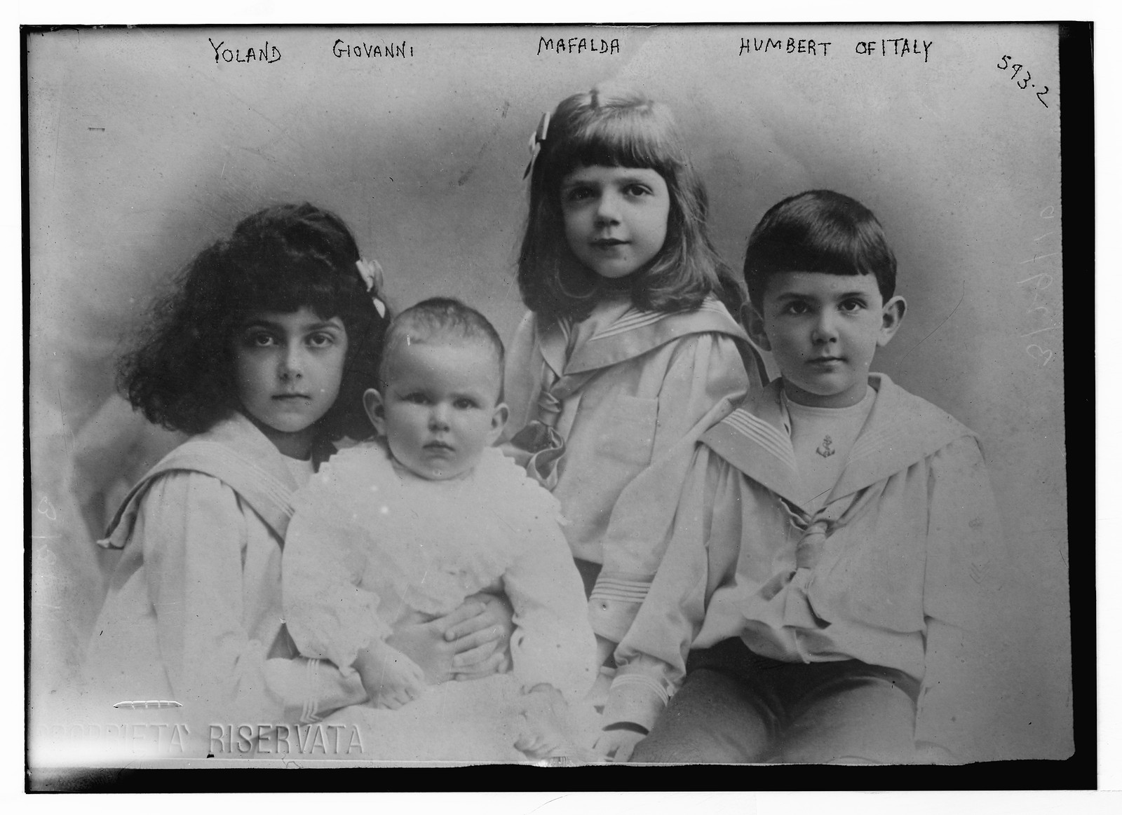 Yoland, Giovanni, Mafalda, and Humbert, n/a — historic photograph